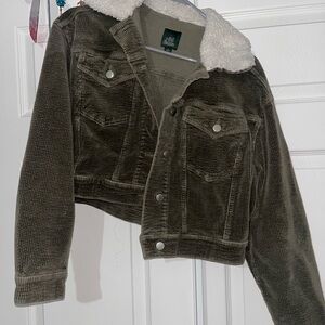 Coduroy Jacket with Sherpa Collar